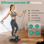 Steppers for Exercise, Mini Stair Under Desk Bike Pedal Exerciser with LCD Monitor & Resistance Bands Carpet