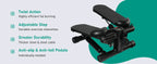 Steppers for Exercise, Mini Stair Under Desk Bike Pedal Exerciser with LCD Monitor & Resistance Bands Carpet