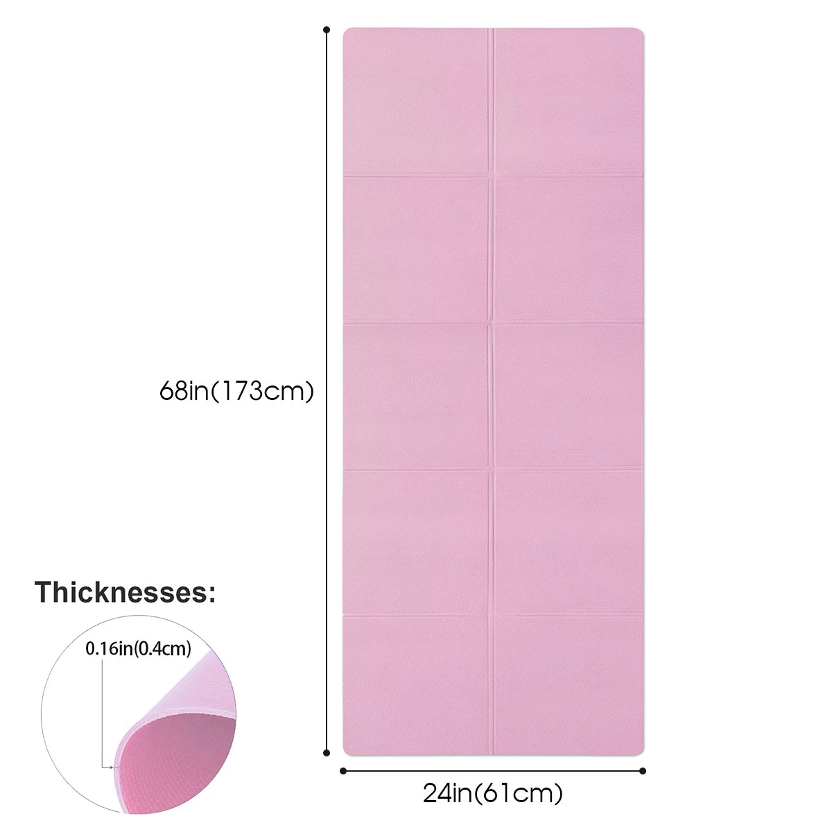 4mm Thick Anti-Slip EVA Yoga Mat for Fitness, Pilates & Gymnastics