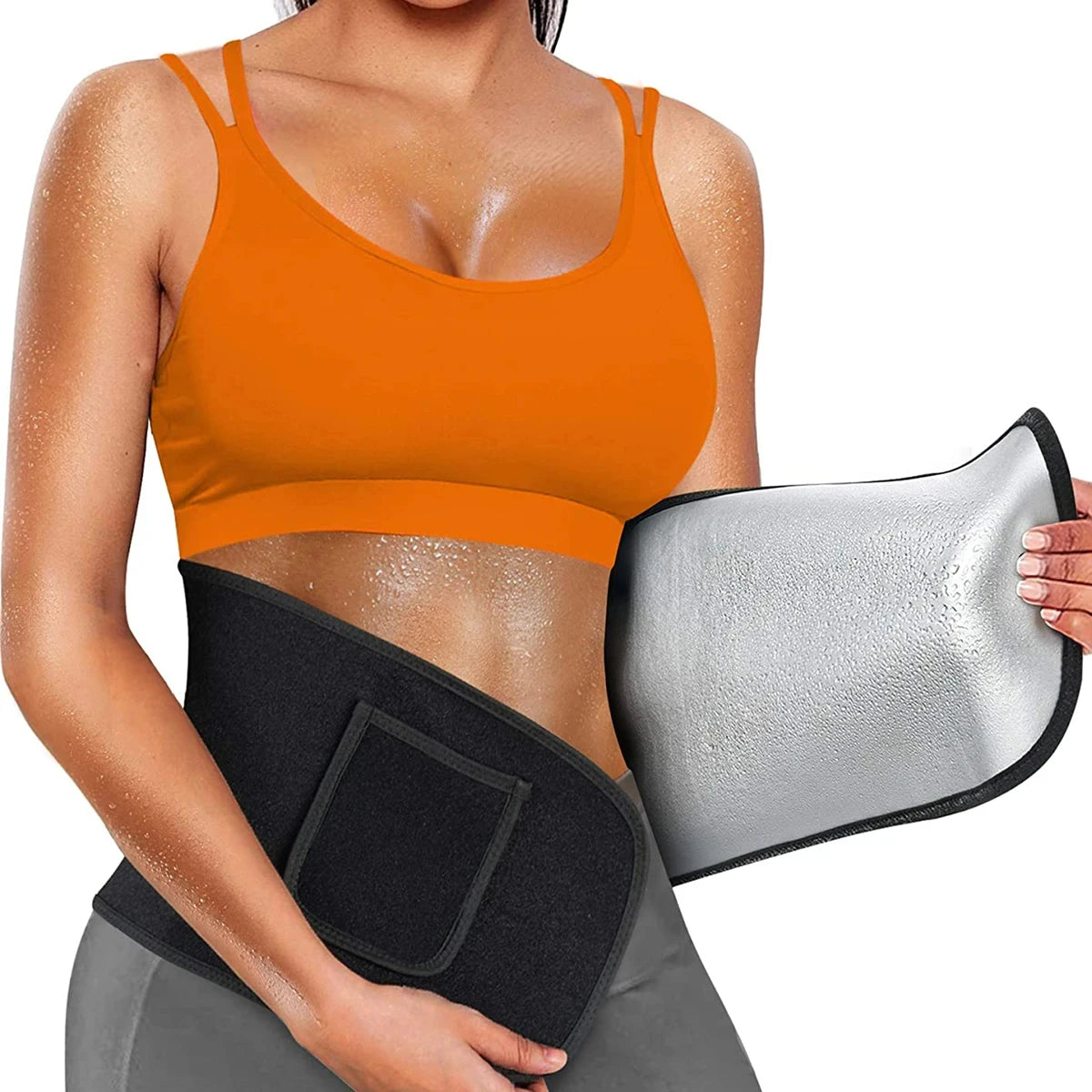 Athletic Sweat Belt & Thermal Stomach Wrap - A Body Shaper for Slimming & Workout Enhancement.