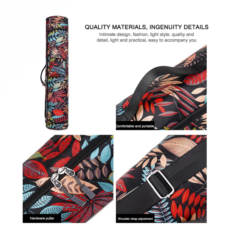 Unisex Printed Yoga Mat Bag - Sports Backpack for Pilates, Fitness & Gym