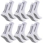 6 Pairs Unisex Grip Sport Socks for Football, Rugby, Cycling & Running