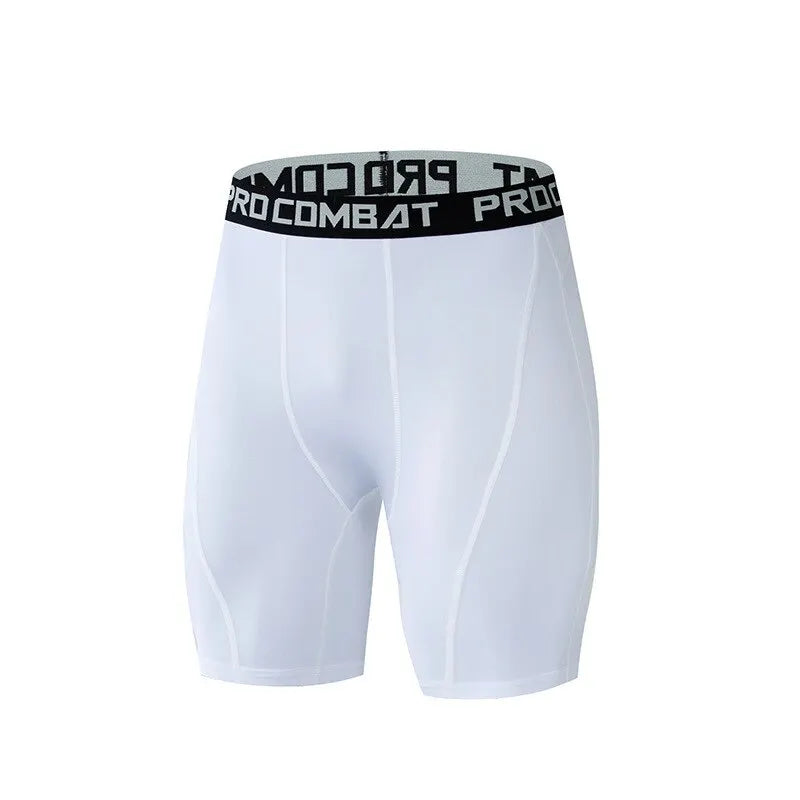 Men's Compression Bodybuilding Shorts - Elastic Skinny Workout Leggings