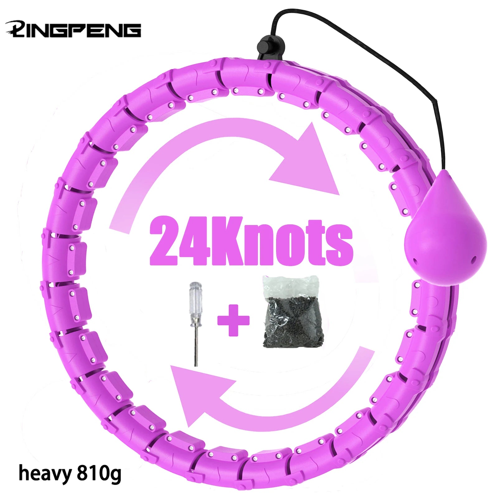 Adjustable Weighted Fitness Hoop for Adult Weight Loss & Plus-Size Workouts