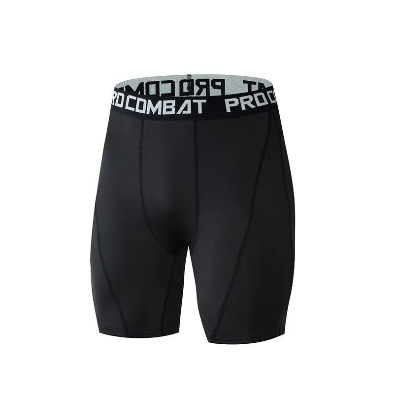 Men's Compression Bodybuilding Shorts - Elastic Skinny Workout Leggings