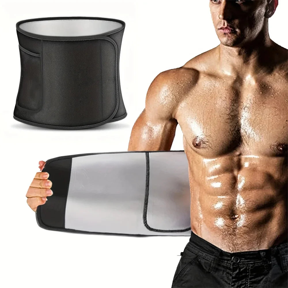 Athletic Sweat Belt & Thermal Stomach Wrap - A Body Shaper for Slimming & Workout Enhancement.