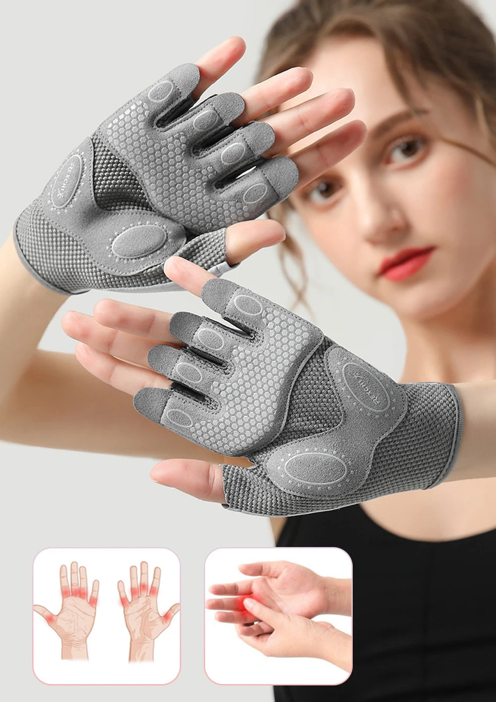 Women's Workout Gloves with Wrist Support for Gym, Lifting, and CrossFit
