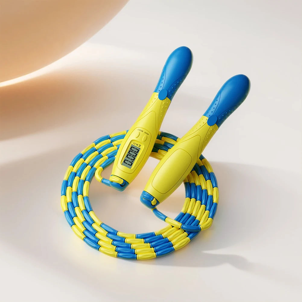Adjustable Beaded Jump Rope with Counter for Kids & Adults
