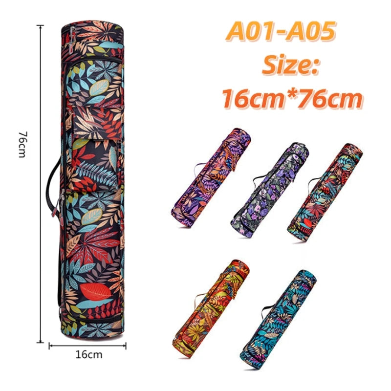 Unisex Printed Yoga Mat Bag - Sports Backpack for Pilates, Fitness & Gym