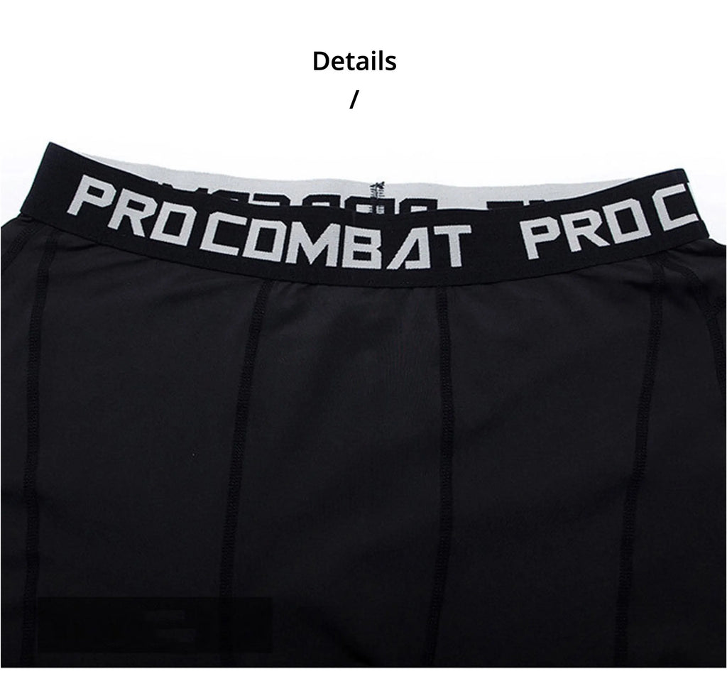 Men's Compression Bodybuilding Shorts - Elastic Skinny Workout Leggings