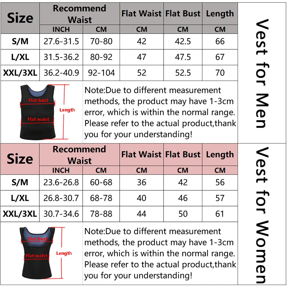 Unisex Neoprene Sauna Vest for Slimming, Waist Training & Fat Burning