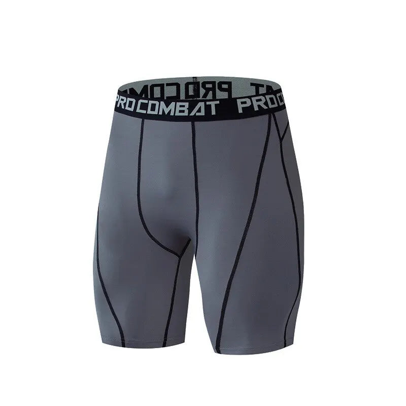 Men's Compression Bodybuilding Shorts - Elastic Skinny Workout Leggings