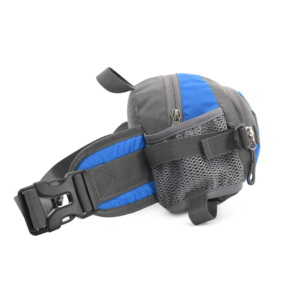 Nylon Running Waist Pack with Bottle Holder for Hiking & Jogging