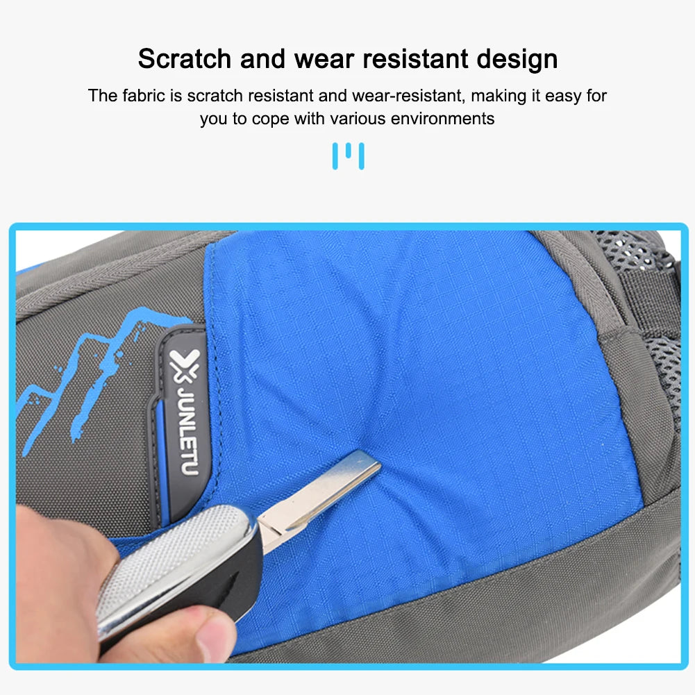 Nylon Running Waist Pack with Bottle Holder for Hiking & Jogging
