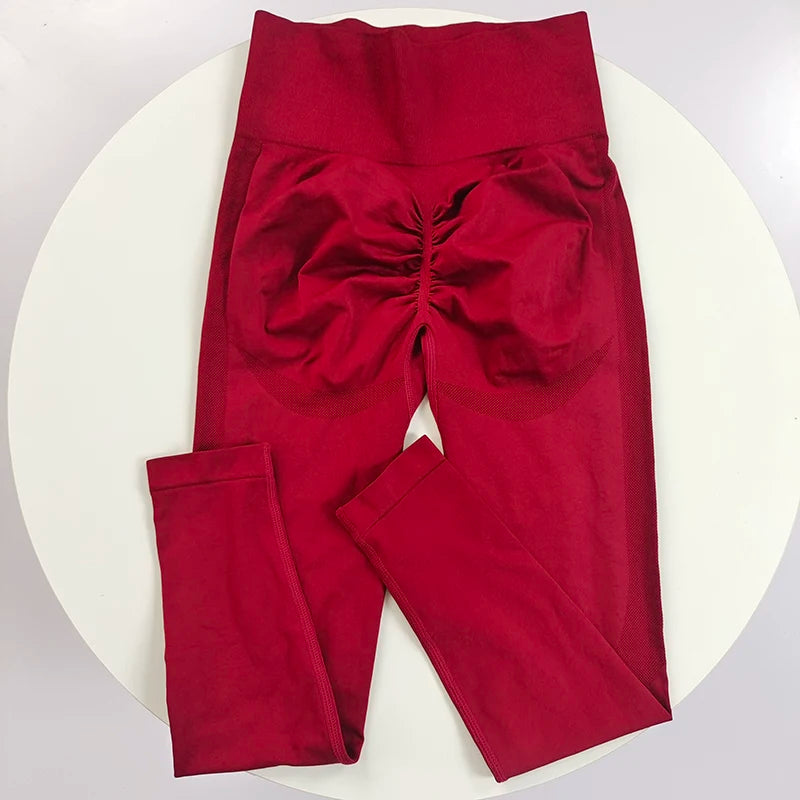 Women's Seamless High-Waist Yoga Crop Pants for Hip-Lifting Fitness