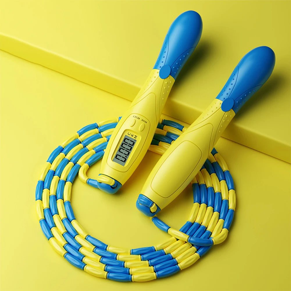 Adjustable Beaded Jump Rope with Counter for Kids & Adults