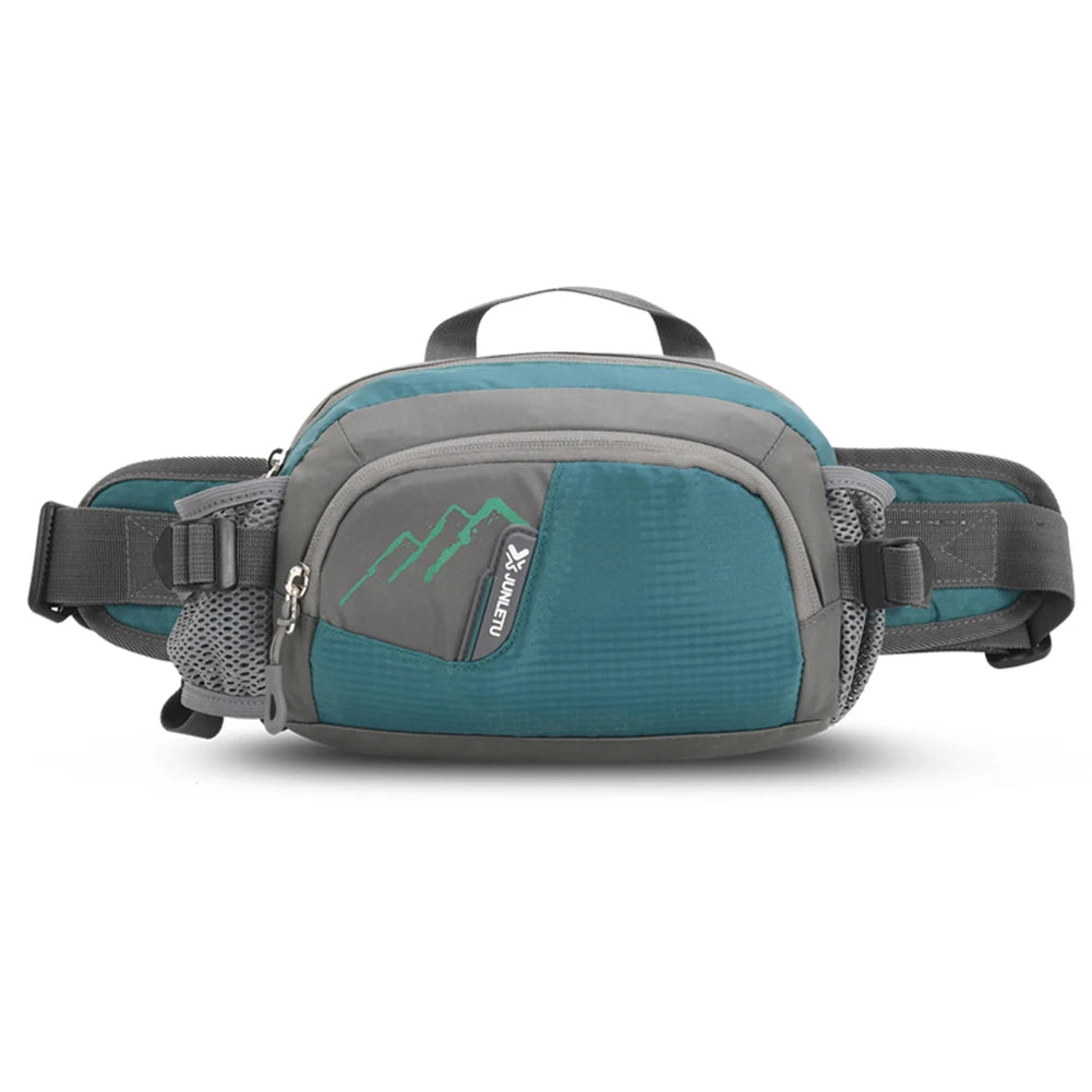 Nylon Running Waist Pack with Bottle Holder for Hiking & Jogging