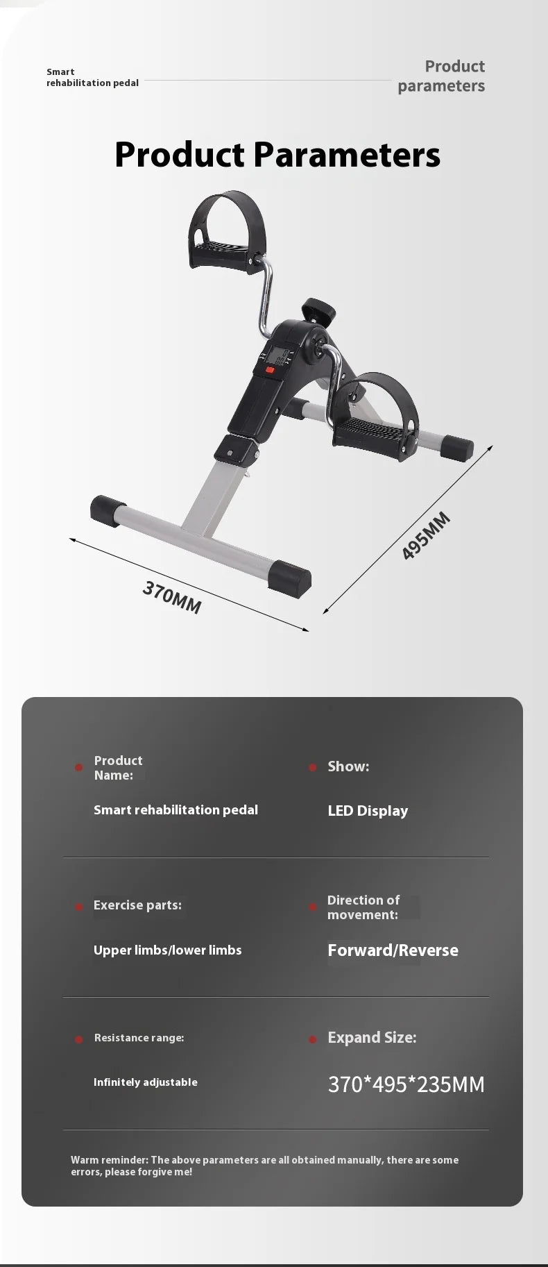 Foldable Mini Stepper Machine for Home Leg Fitness & Rehabilitation