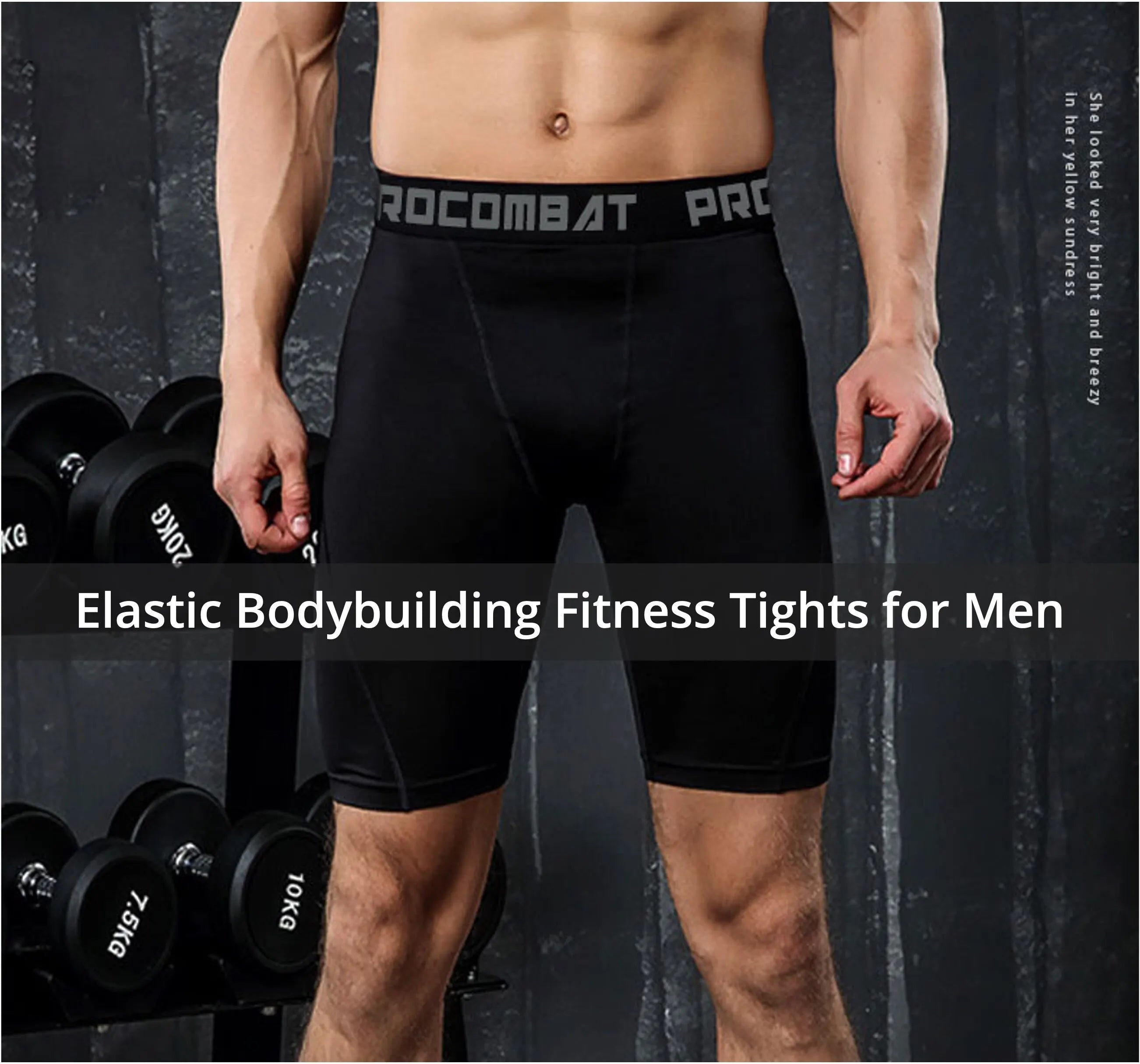 Men's Compression Bodybuilding Shorts - Elastic Skinny Workout Leggings