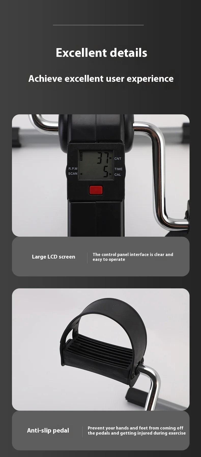 Foldable Mini Stepper Machine for Home Leg Fitness & Rehabilitation