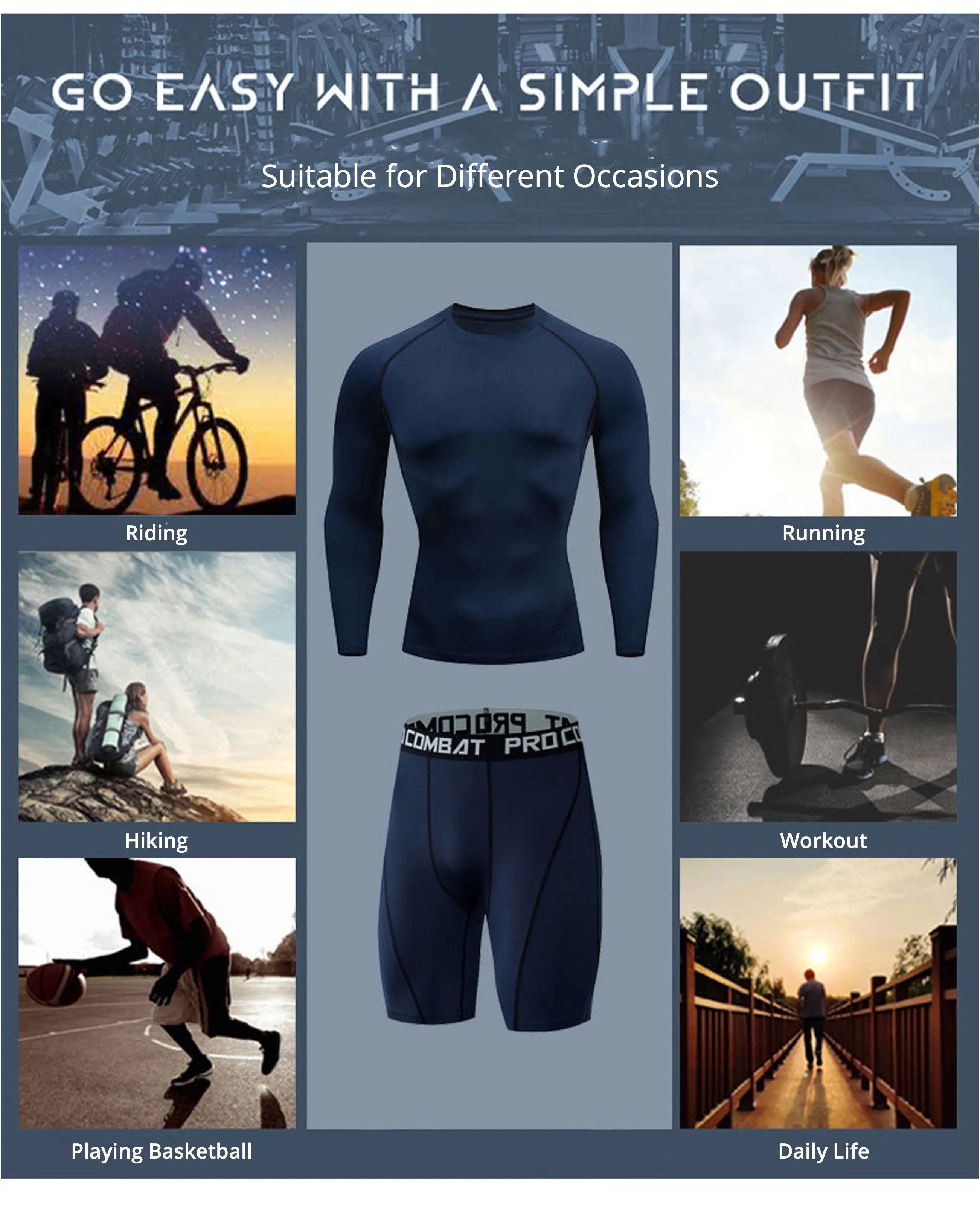 Men's Compression Bodybuilding Shorts - Elastic Skinny Workout Leggings