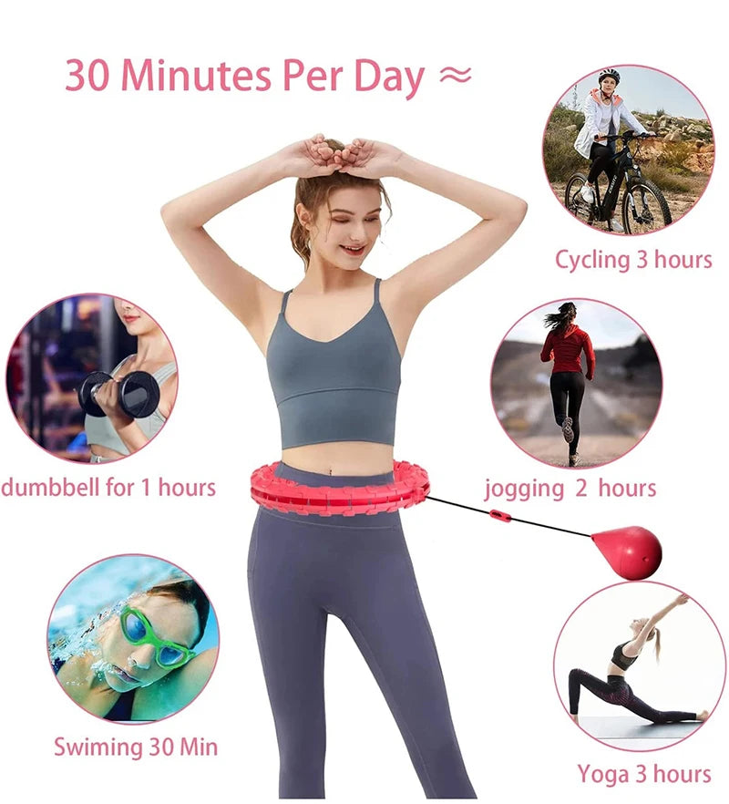 Adjustable Weighted Fitness Hoop for Adult Weight Loss & Plus-Size Workouts