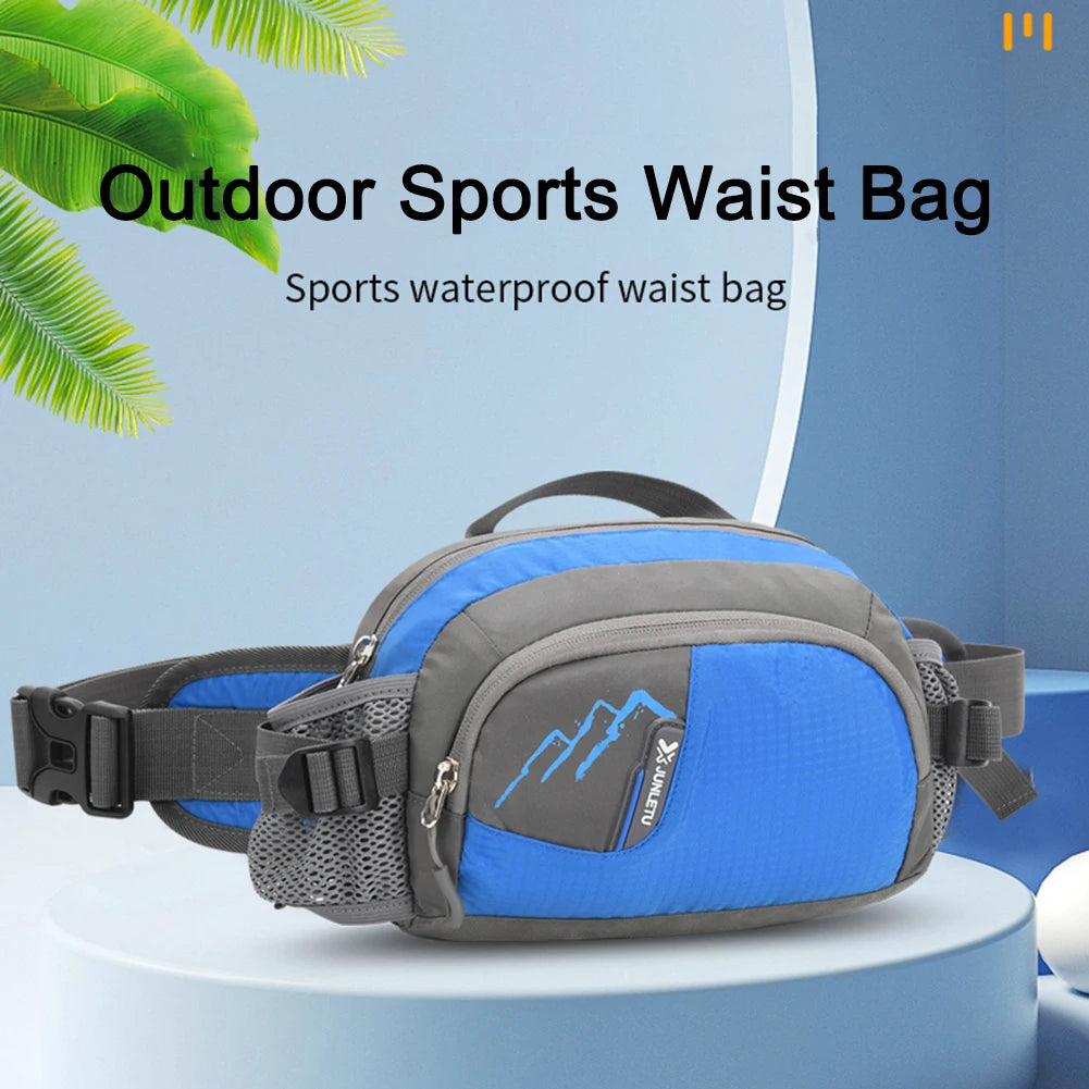 Nylon Running Waist Pack with Bottle Holder for Hiking & Jogging