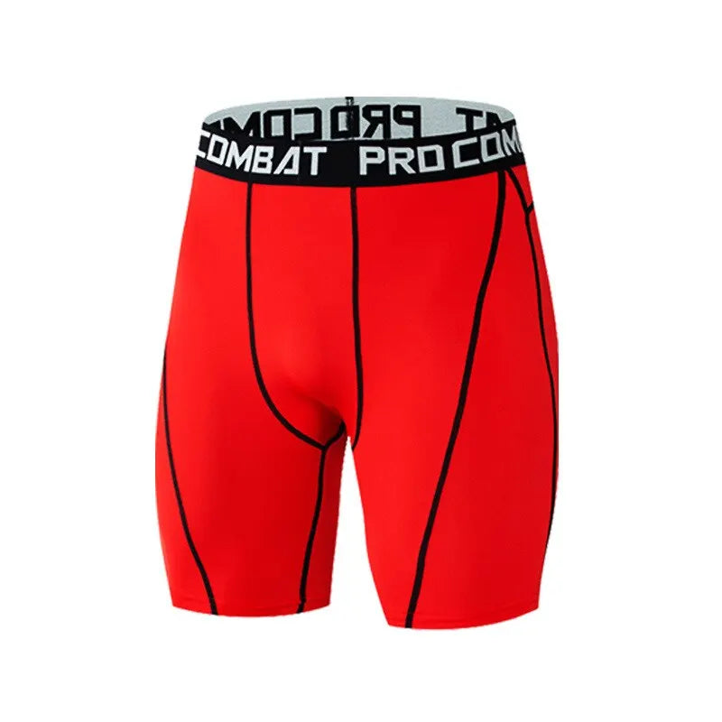 Men's Compression Bodybuilding Shorts - Elastic Skinny Workout Leggings