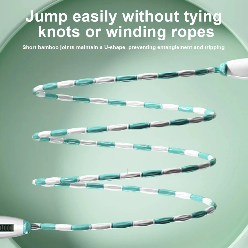 Adjustable Beaded Jump Rope with Counter for Kids & Adults