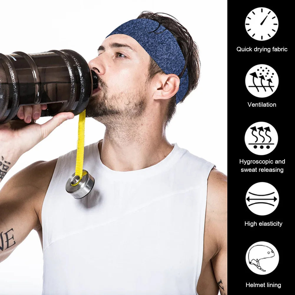 Quick-Dry Anti-Slip Sports Sweatband for Yoga, Running, and Biking