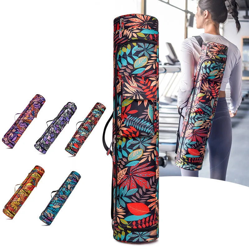 Unisex Printed Yoga Mat Bag - Sports Backpack for Pilates, Fitness & Gym