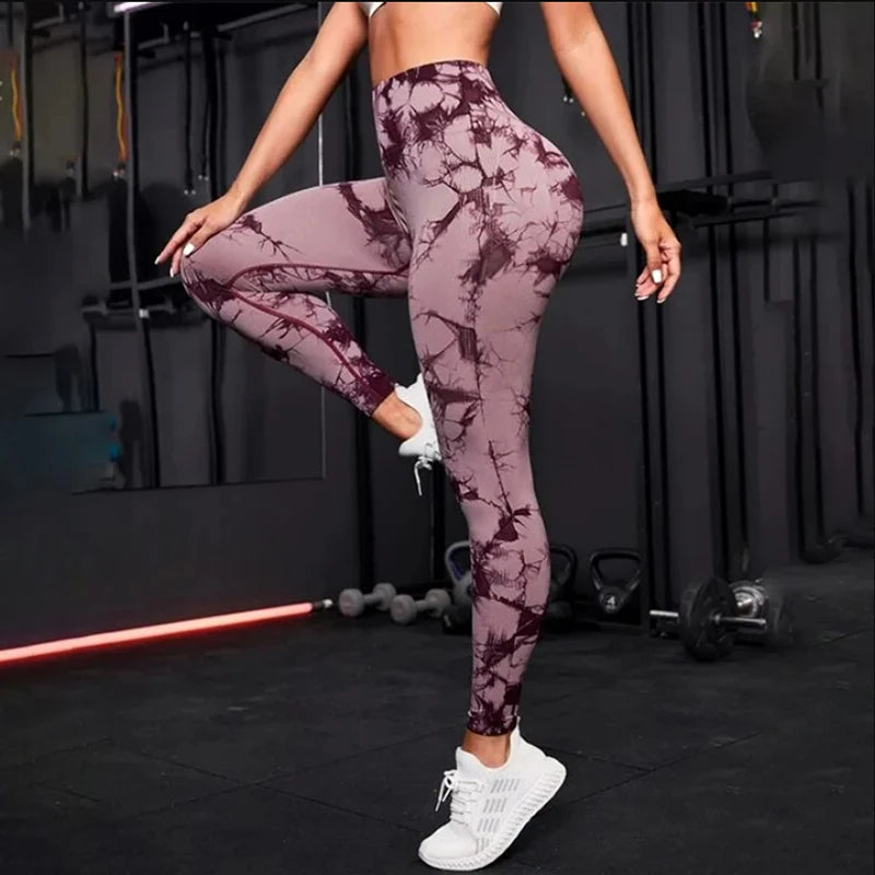 Women's Seamless High-Waist Yoga Leggings for Push-Up Fitness & Gym