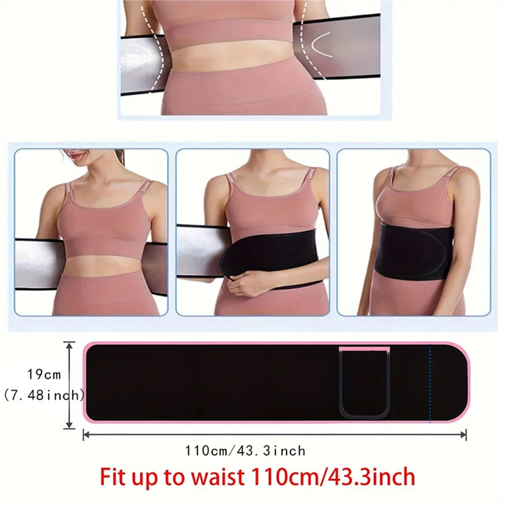 Athletic Sweat Belt & Thermal Stomach Wrap - A Body Shaper for Slimming & Workout Enhancement.