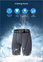 Men's Compression Bodybuilding Shorts - Elastic Skinny Workout Leggings