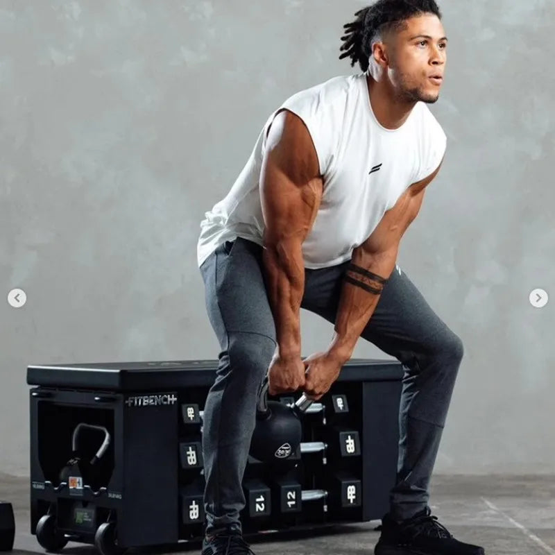 Men's Breathable Loose-Fit Summer Fitness Tank Top - Quick-Dry Sleeveless Training Vest