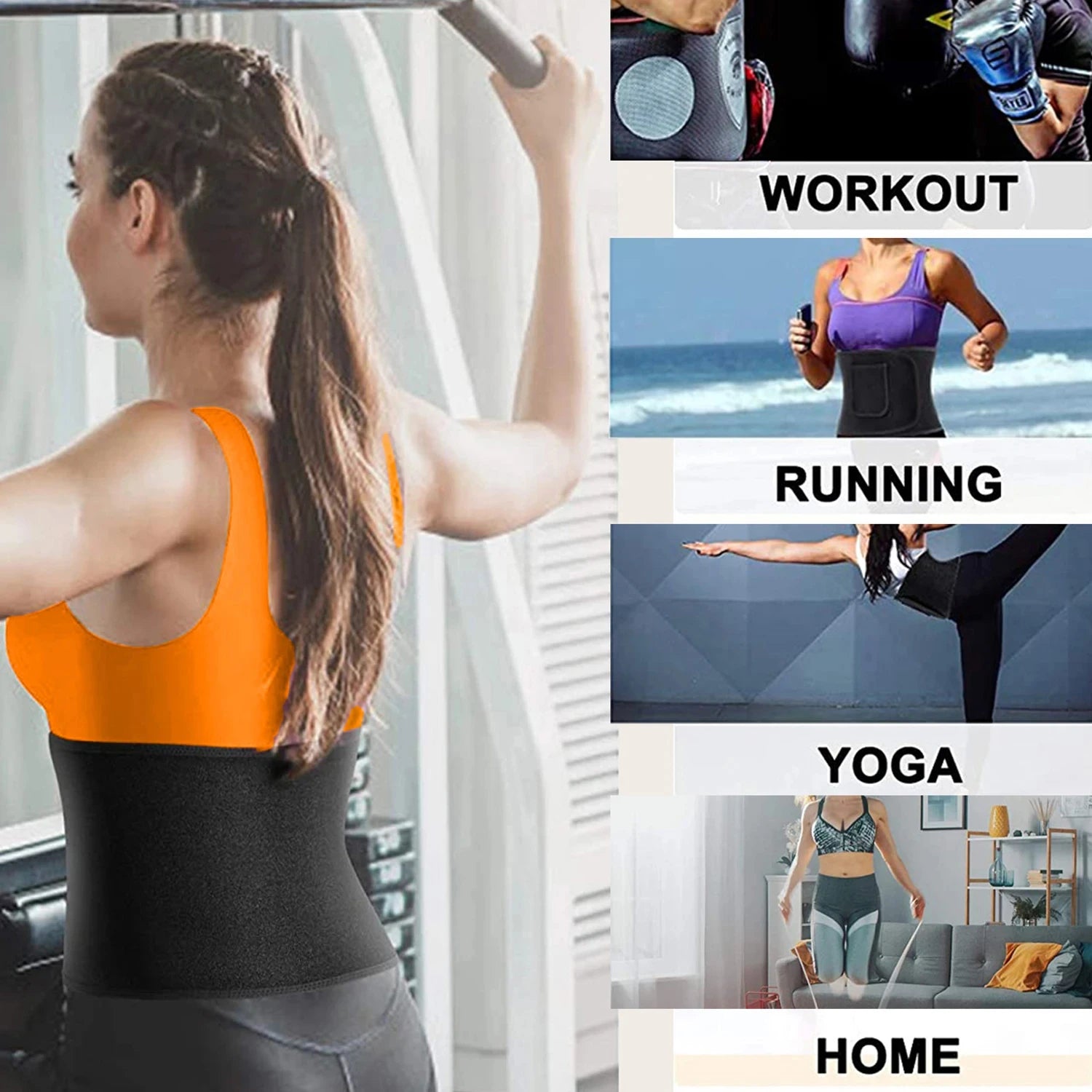 Athletic Sweat Belt & Thermal Stomach Wrap - A Body Shaper for Slimming & Workout Enhancement.