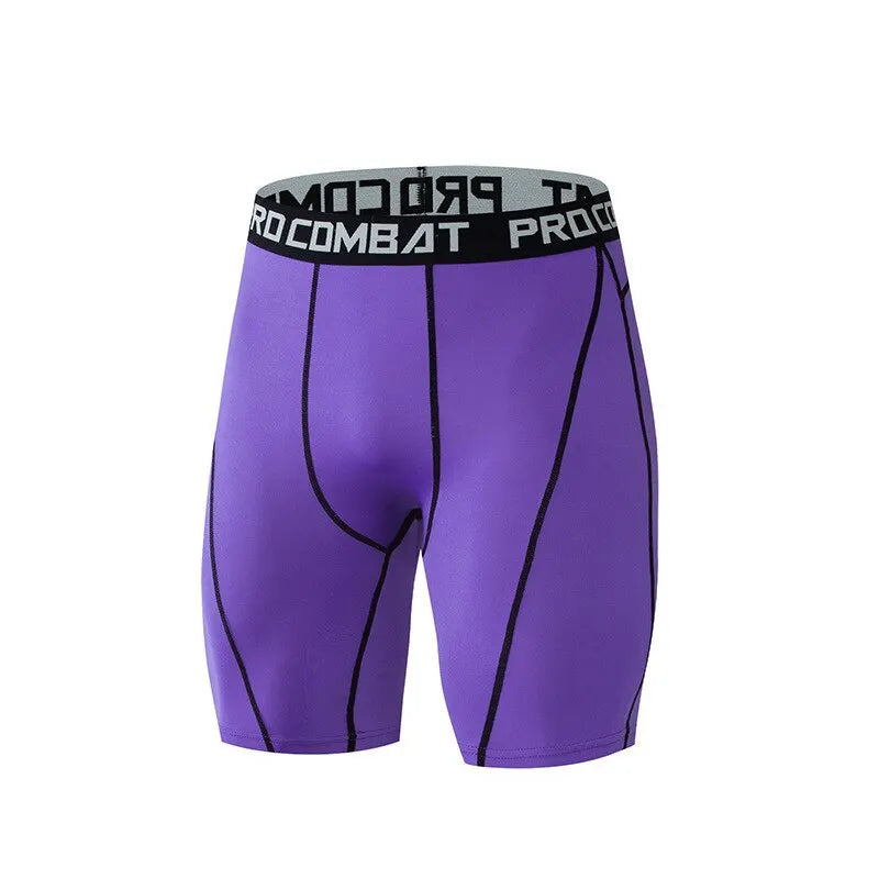 Men's Compression Bodybuilding Shorts - Elastic Skinny Workout Leggings