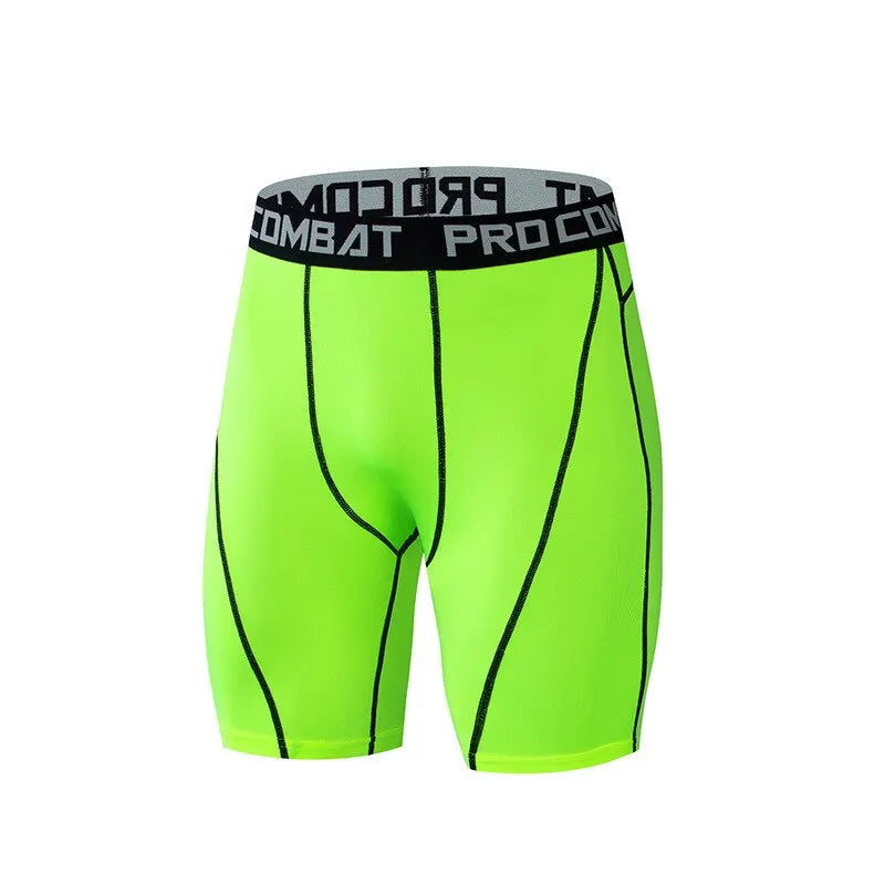 Men's Compression Bodybuilding Shorts - Elastic Skinny Workout Leggings