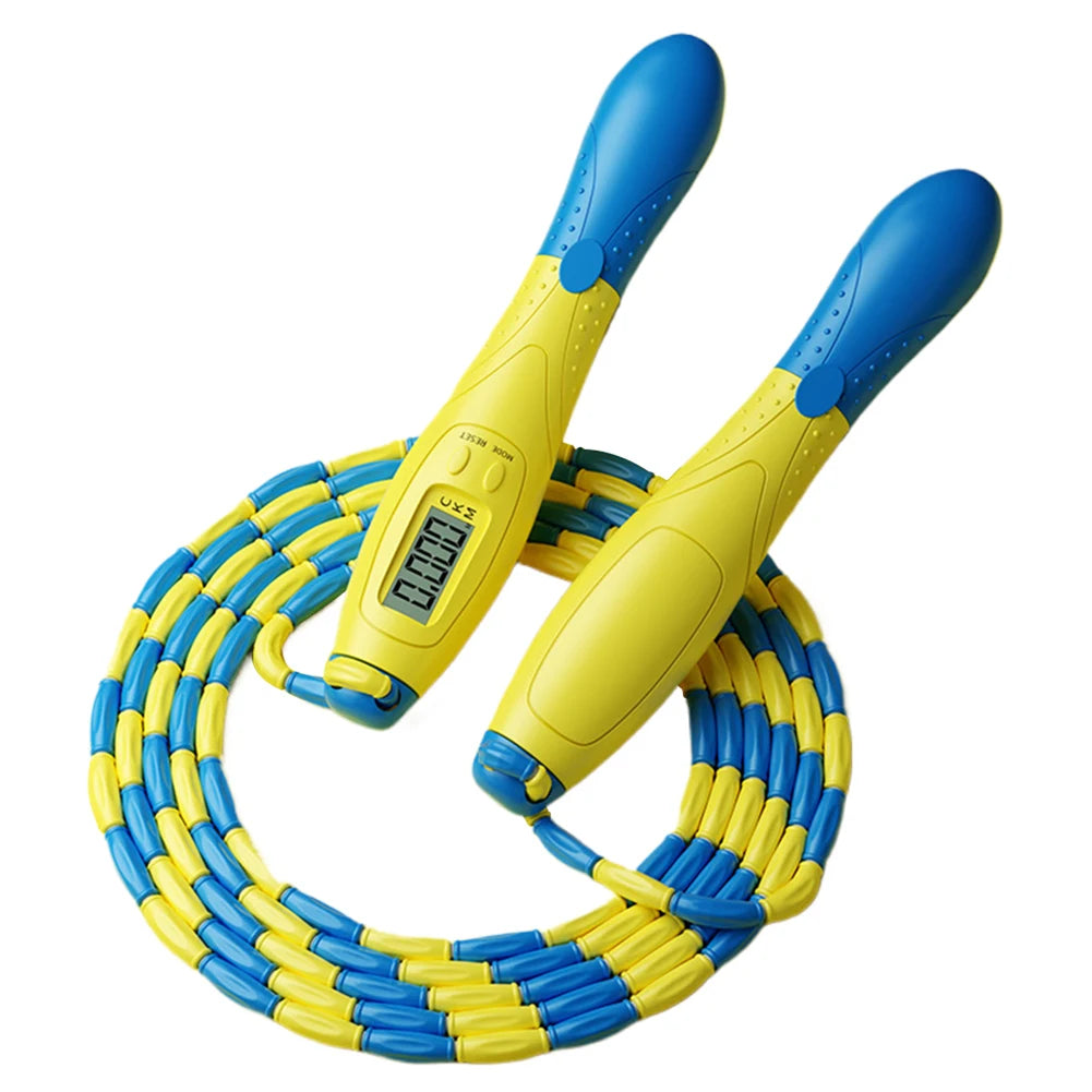 Adjustable Beaded Jump Rope with Counter for Kids & Adults