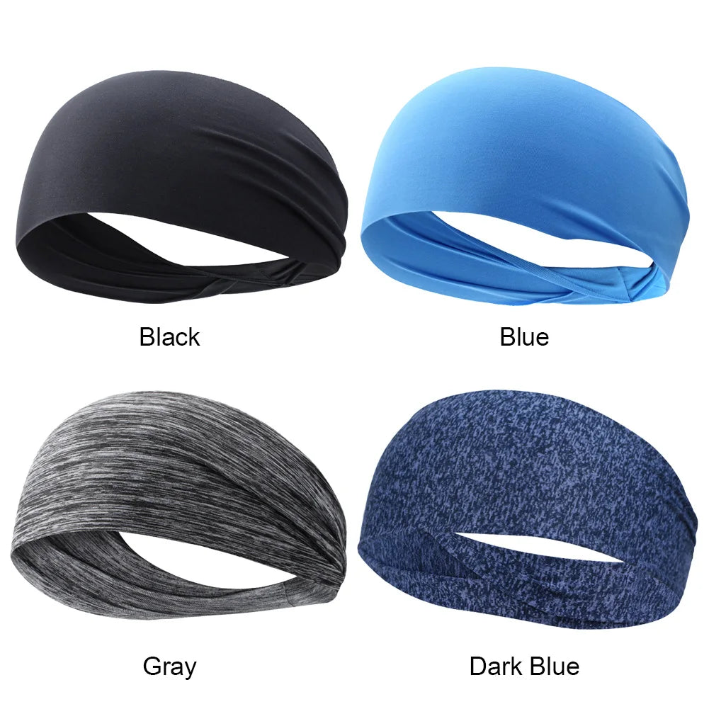 Quick-Dry Anti-Slip Sports Sweatband for Yoga, Running, and Biking