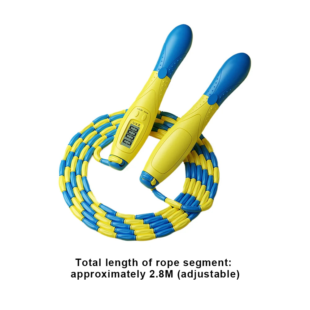 Adjustable Beaded Jump Rope with Counter for Kids & Adults